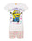 Despicable Me Girls White Short Sleeve Short Leg Pyjama Set