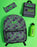 Minecraft Creeper Boys Grey 4 Piece Backpack Set