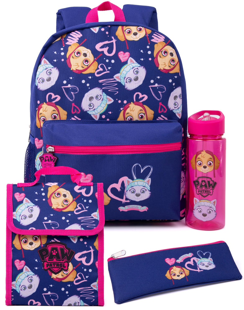 PAW Patrol Girls Everest & Skye 4 Piece Backpack