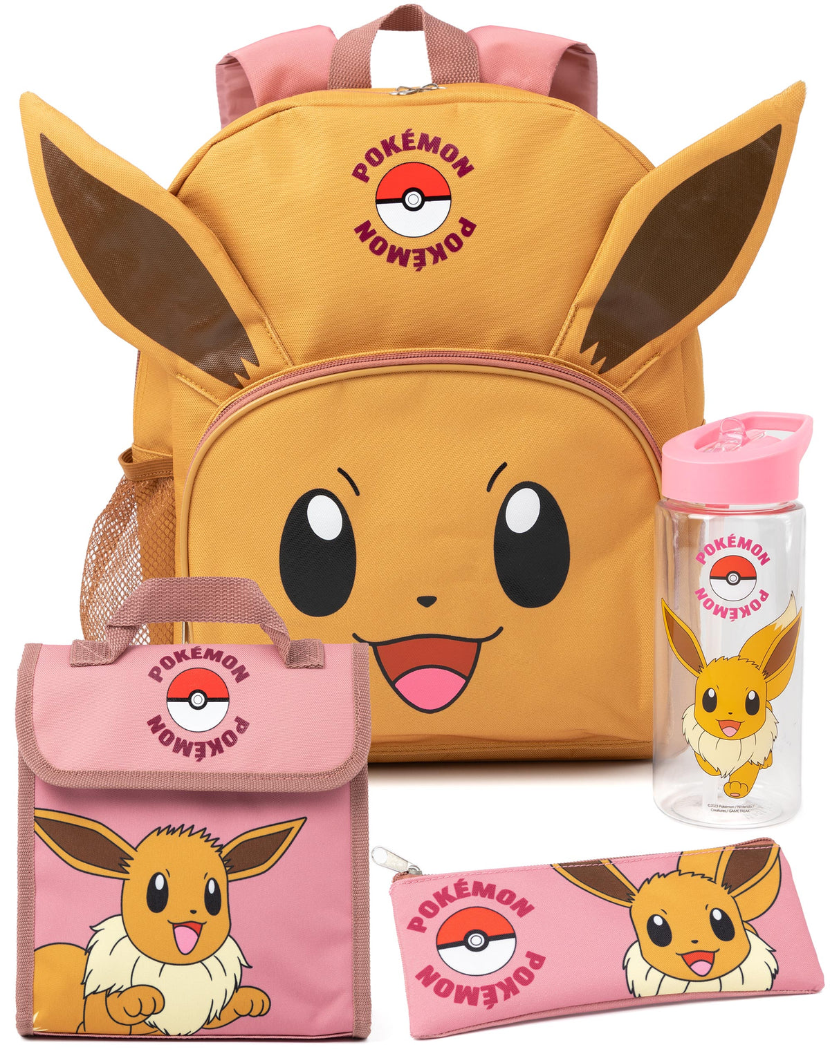 Pokemon 4 Piece Set: Backpack, Lunch Bag, Pencil Case & Water