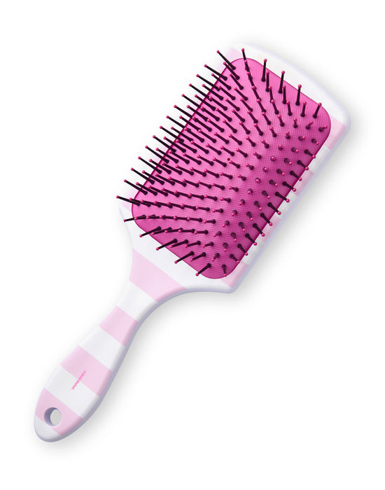 Barbie Retro Stripe Womens Pink Hair Brush and Scrunchie Set