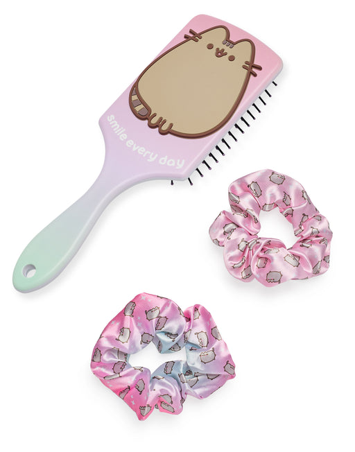 Pusheen Smile Every Day Womens Multicoloured Hair Brush and Scrunchie Set