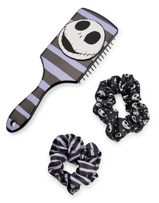 Disney The Nightmare Before Christmas The Nightmare Before Christmas Womens Multicoloured Hair Brush and Scrunchie Set