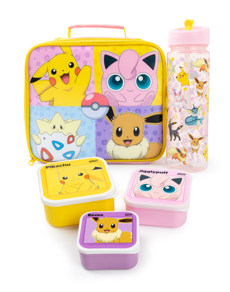 Pokemon Multi Charactor Pose Girls Multicoloured Lunch Bag Bottle and Vanilla Underground