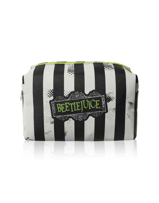 Beetlejuice Stripey Logo Womens Multicoloured Makeup Bag