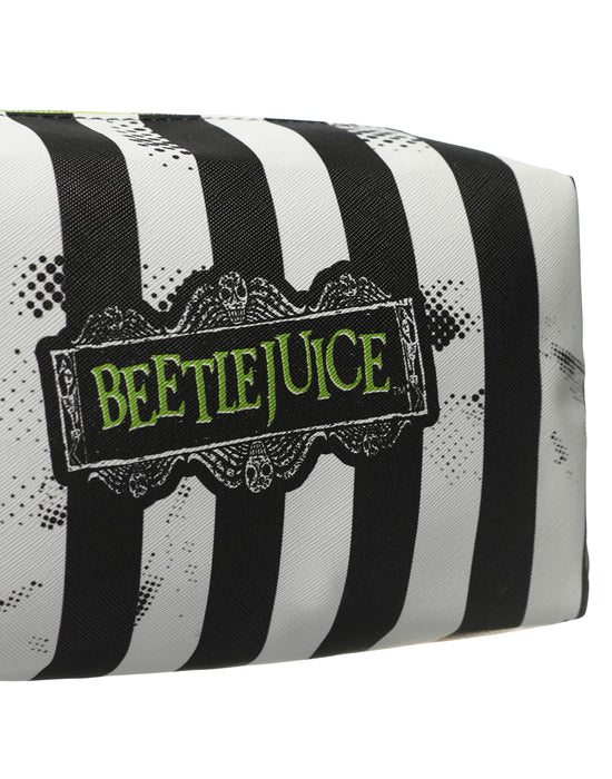 Beetlejuice Stripey Logo Womens Multicoloured Makeup Bag