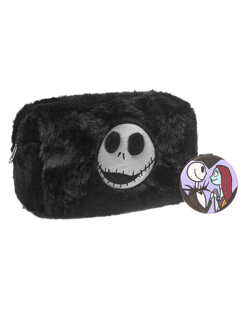 Disney The Nightmare Before Christmas The Nightmare Before Christmas Jack Skellington Womens Black Makeup Bag and Mirror