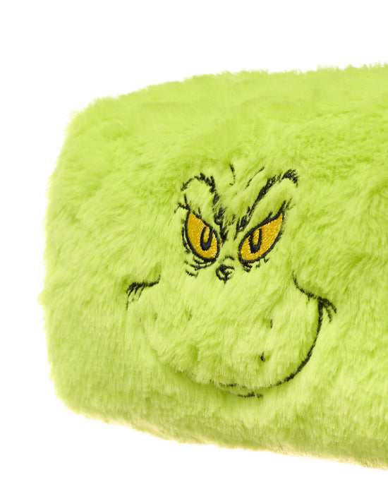 The Grinch Character Face Womens Green Makeup Bag and Mirror