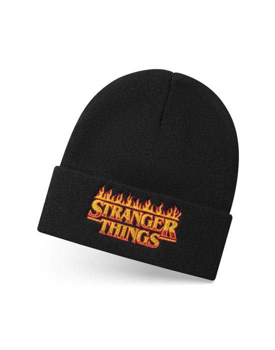 Stranger Things Unisex Black Beanie Hat