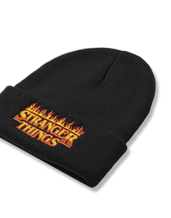 Stranger Things Unisex Black Beanie Hat