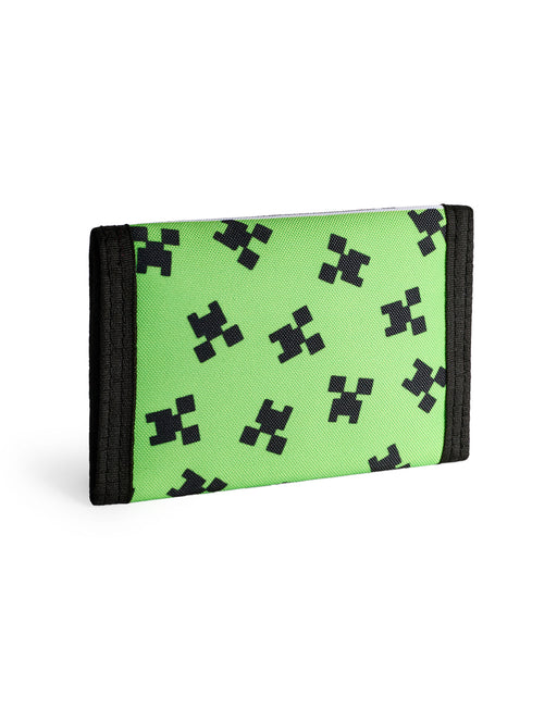 Minecraft Creeper & TNT Boys Green Strap Wallet