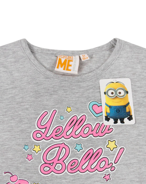 Despicable Me Girls Grey Short Sleeve Short Leg Pyjama Set