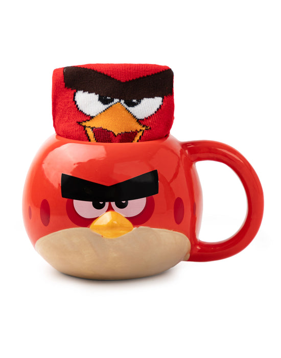 Angry Birds Character Womens Red Mug and Sock Gift Set