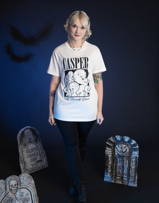 Casper The Friendly Ghost Unisex White Short Sleeved T-Shirt