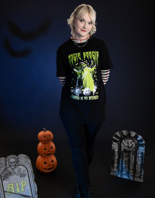 The Nightmare Before Christmas Oogie Boogie Unisex Black Short Sleeved T-Shirt