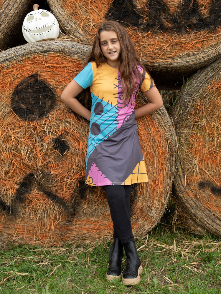 Nightmare Before Christmas Sally Girl's Disney Costume Dress Kids Fancy Dress Party Cosplay