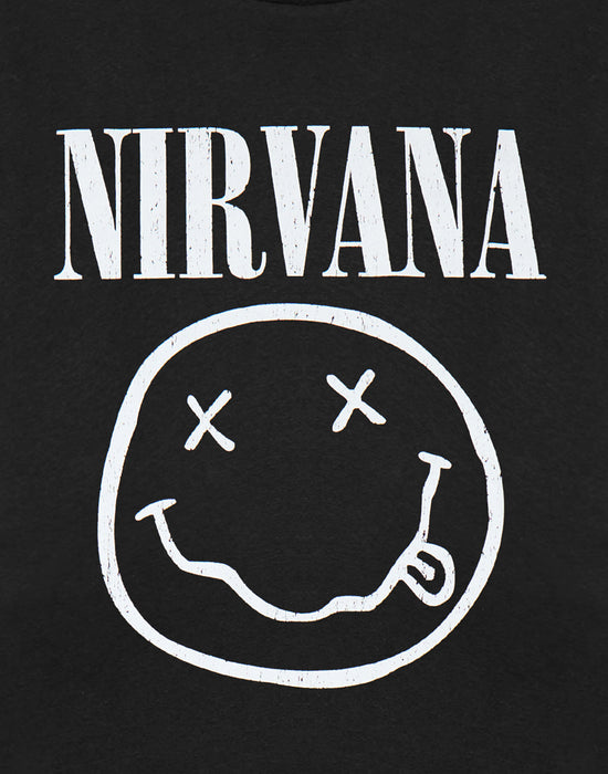 Nirvana Band Logo Boys Black T-Shirt