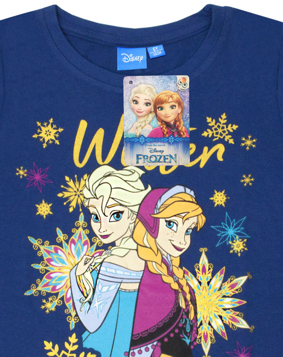 Disney Anna, Elsa Girls Blue Long Sleeved T-Shirt