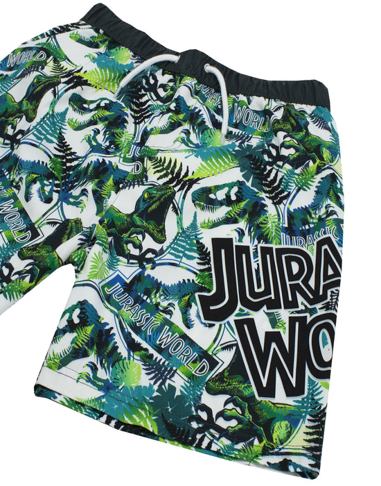 Jurassic World Logo Boys Green Swim Shorts