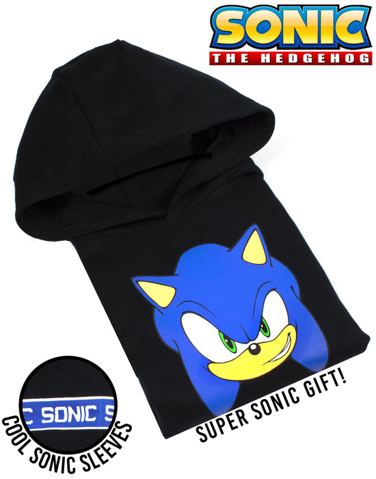 Sonic the Hedgehog Sonic Japanese Gamer Boys Black Hoodie