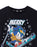 Sonic the Hedgehog Merry Christmas Boys Black Short Sleeved T-Shirt