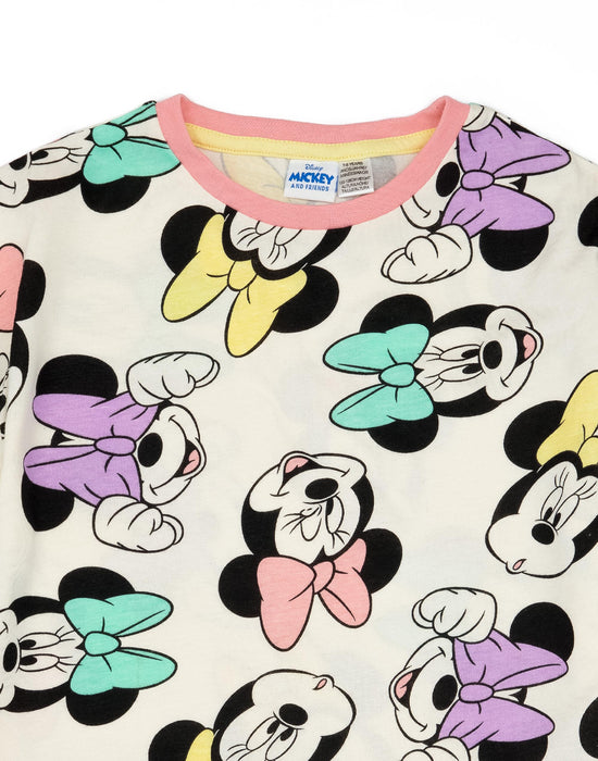 Disney Minnie Mouse Girls T-Shirt and Shorts Pyjama Set