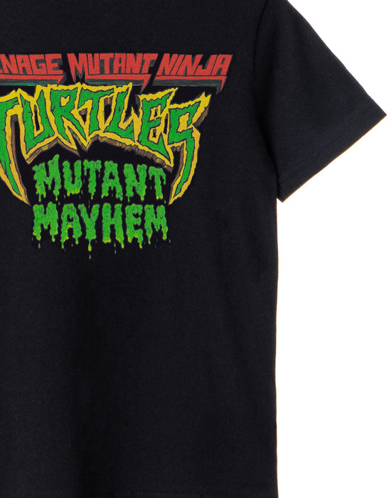 Teenage Mutant Ninja Turtles Mutant Mayhem Boys Black T-Shirt