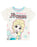 Disney Frozen Girls White Short Sleeve T-Shirt and Shorts Pyjamas