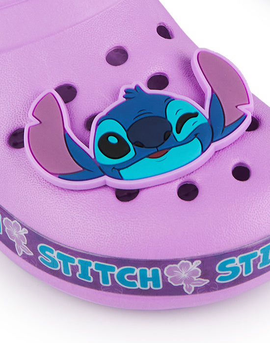 Disney Stitch Girls Purple Clogs