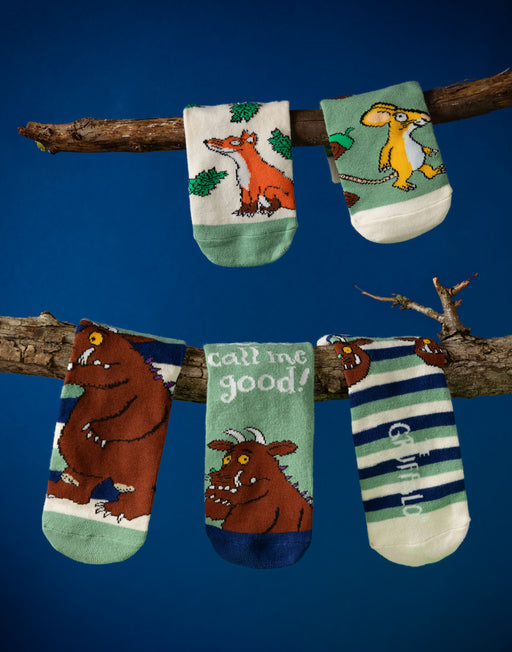 Gruffalo & Friends Multi Character Unisex Kids Multicoloured Calf Socks Set of 5