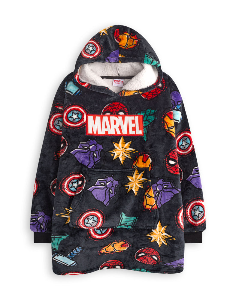 Marvel Character Icons Boys Multicoloured Blanket Hoodie