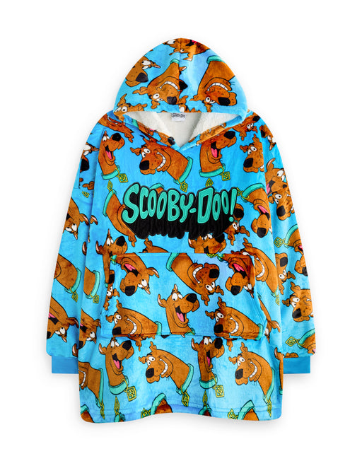 Scooby Doo Character AOP Boys Blue Blanket Hoodie