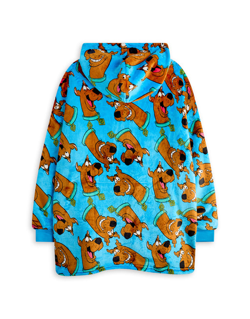 Scooby Doo Character AOP Boys Blue Blanket Hoodie