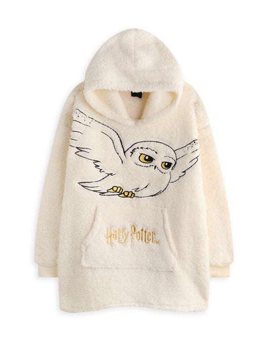 Harry Potter Hedwig Girls Beige Blanket Hoodie