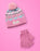 Barbie Fair Isle Boys Pink Beanie and Gloves Set