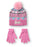 Barbie Fair Isle Boys Pink Beanie and Gloves Set