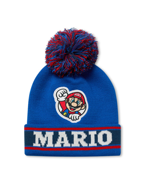 Nintendo Super Mario Boys Multicoloured Beanie and Gloves Set