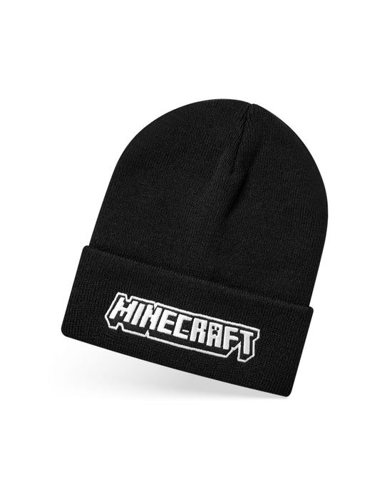 Minecraft Boys Black Beanie Hat