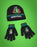 Minecraft Creeper & TNT Boys Black Beanie and Gloves Set