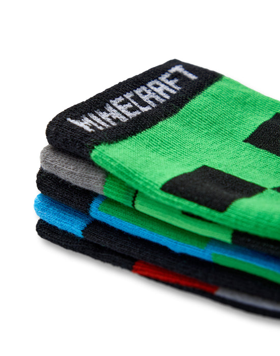 Minecraft Boys Set of 5 Character Socks