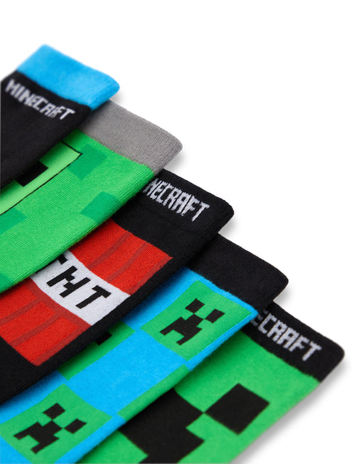 Minecraft Boys Set of 5 Character Socks