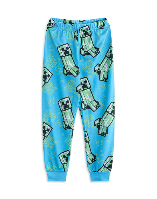 Minecraft Creeper Boys Multicoloured Multi-Pack of 2 Long Leg Pyjama Set