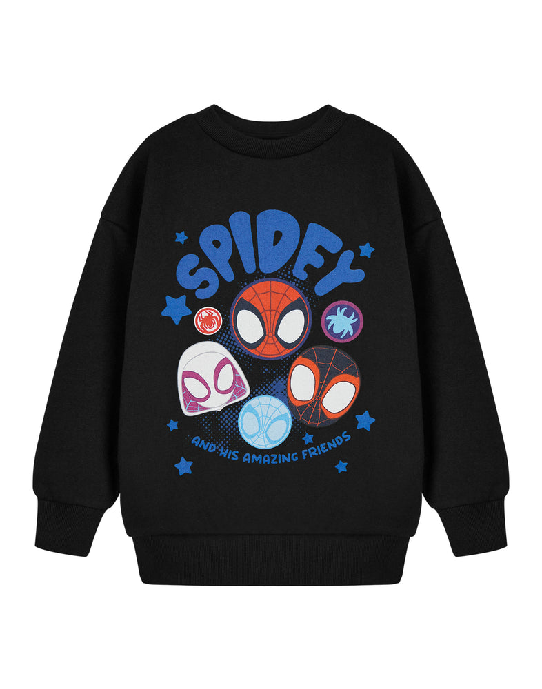 Spiderman Spidey & His Amazing Friends Boys Black Sweatshirt