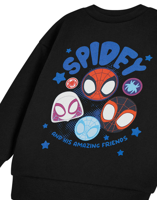 Spiderman Spidey & His Amazing Friends Boys Black Sweatshirt