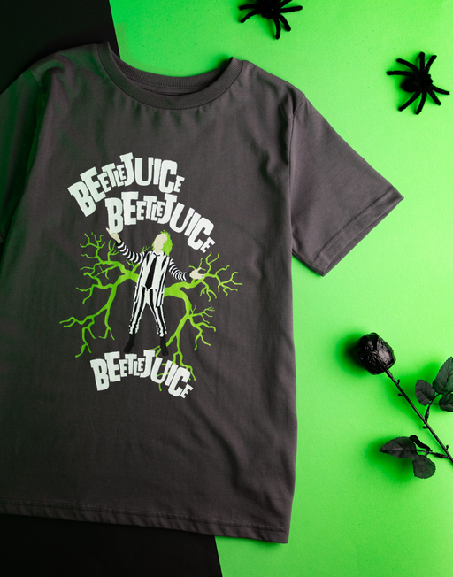 Beetlejuice Kids Grey Graphic Tee