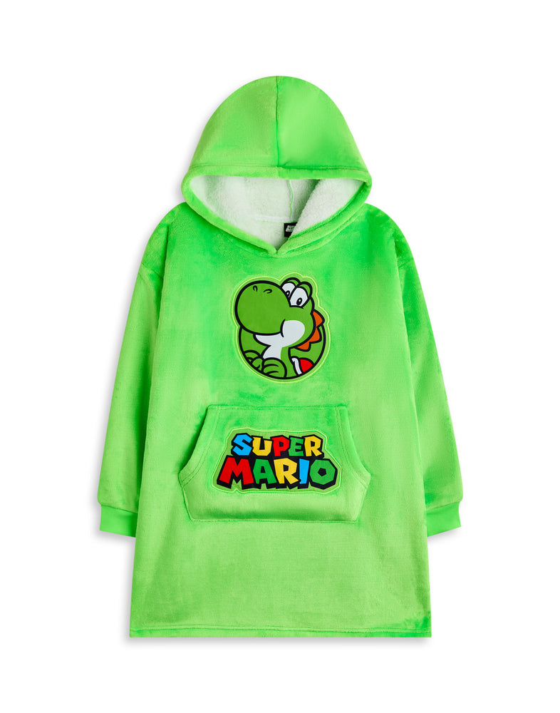 Nintendo Yoshi Unisex Kids Green Blanket Hoodie