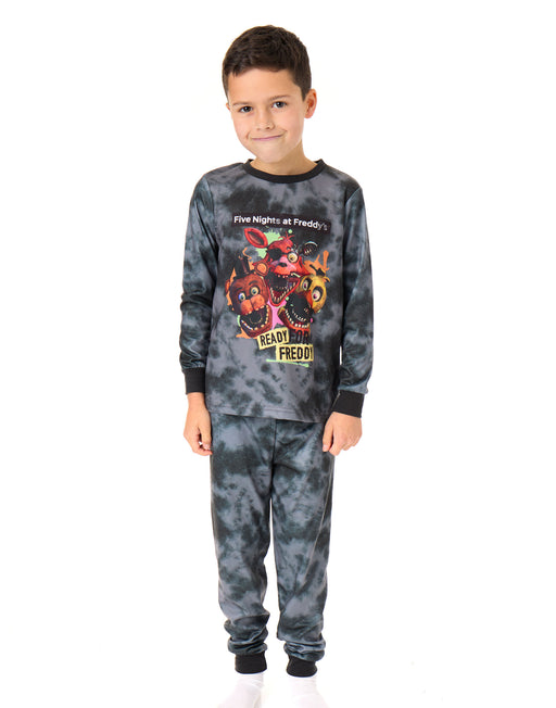 Five Nights At Freddy's Ready For Freddy Boys Black Long Sleeve Long Leg Pyjama Set