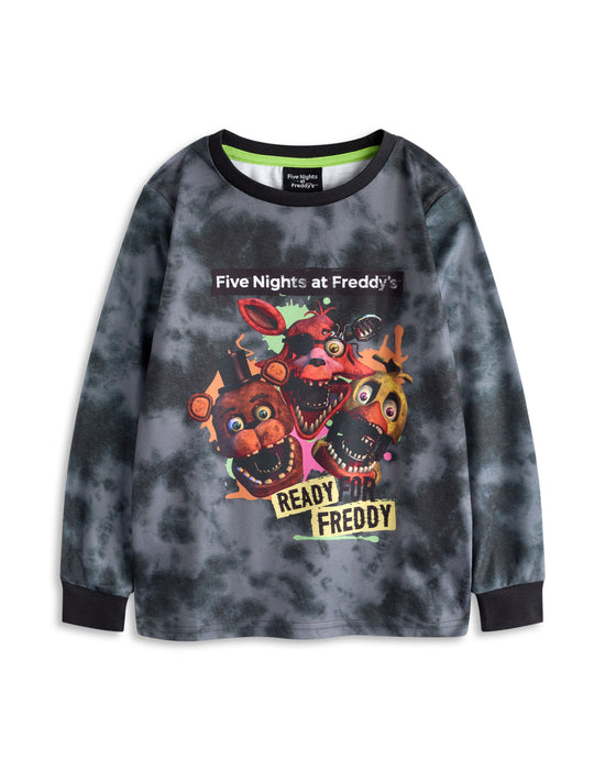 Five Nights At Freddy's Ready For Freddy Boys Black Long Sleeve Long Leg Pyjama Set