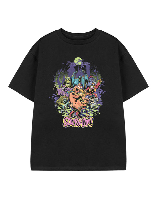 Scooby Doo Scooby Halloween Unisex Kids Black Short Sleeved T-Shirt