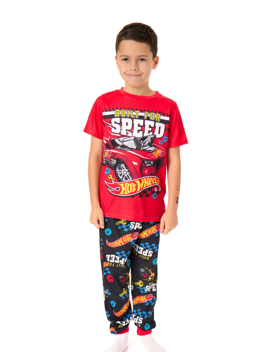 Hot Wheels Built For Speed Boys Multicoloured Multi-Pack of 2 Long Leg Pyjama Set